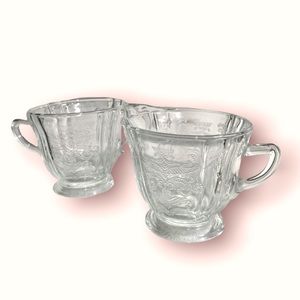 Indiana Glass Recollection Sugar Bowl and Creamer Set